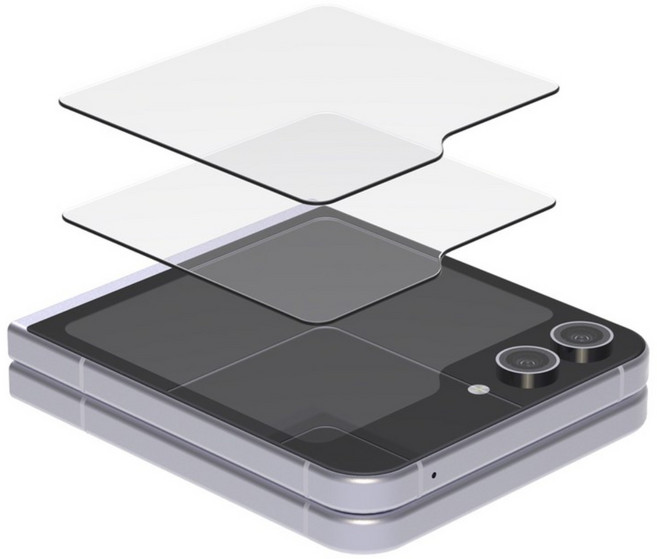 로랜텍 부착가이드 강화유리 사생활 프라이버시 액정보호필름 세트, 1세트