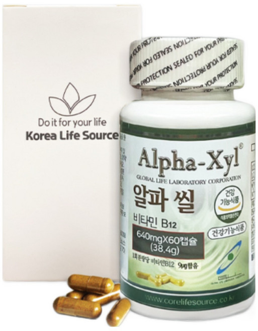 알파씰 비타민B12 / 캡슐형 1병 60정 / 미국 정식 수입 / 코리아라이프소스 본사, 1개