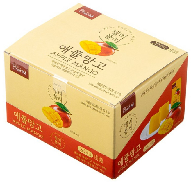 쉐프엠 젤리블리 애플망고 (1.2kg 60g 20개포함 1BOX), 1개