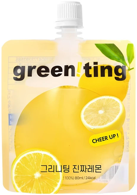 그리니팅 진짜레몬 비가열 100% 레몬즙, 30개, 80ml - 쿠팡