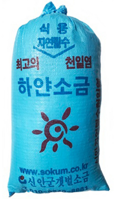 [6시내고향 출연] 간수뺀 신안 천일염 20kg 26년산 하얀소금 탈수 굵은소금 왕소금, 1개