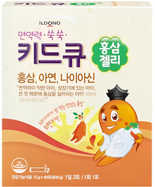 일동제약 키드큐 홍삼젤리, 15g, 40개