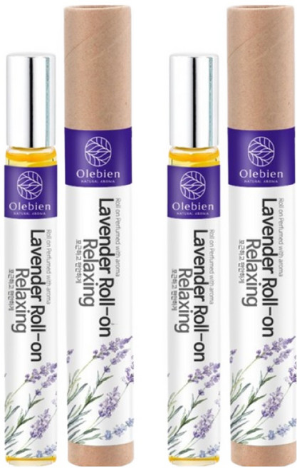 올레비엔 포근하고 편안하게 롤온 아로마 오일 라벤더, 2개, 10ml