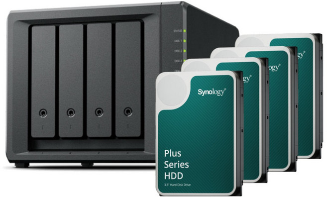 시놀로지 공식판매점 DS925+ [정품 하드포함] 48TB (HAT3310-12TBx4) 레이드구성 무료지원