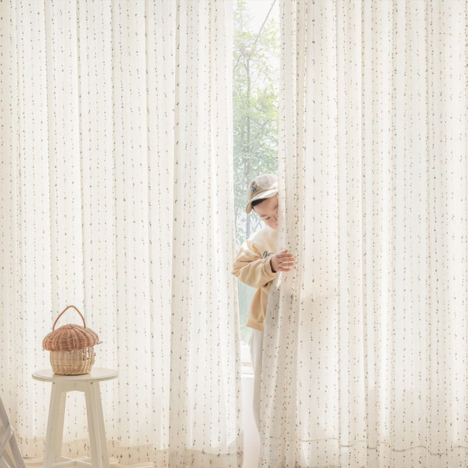 소르르 헤비쉬폰커튼 거실커텐 도톰소르르 달콩린넨쉬폰커튼 화이트커텐 창문용커튼 여름커텐 핀형 2p