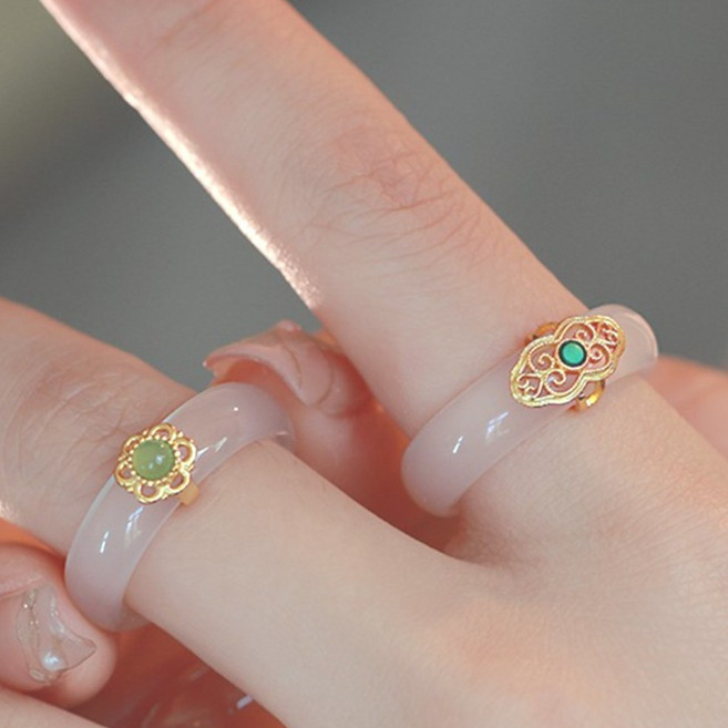 아임봄 혼주반지 웨딩반지 한복반지 쌍가락지 결혼식반지 원석 정장 반지 1+1