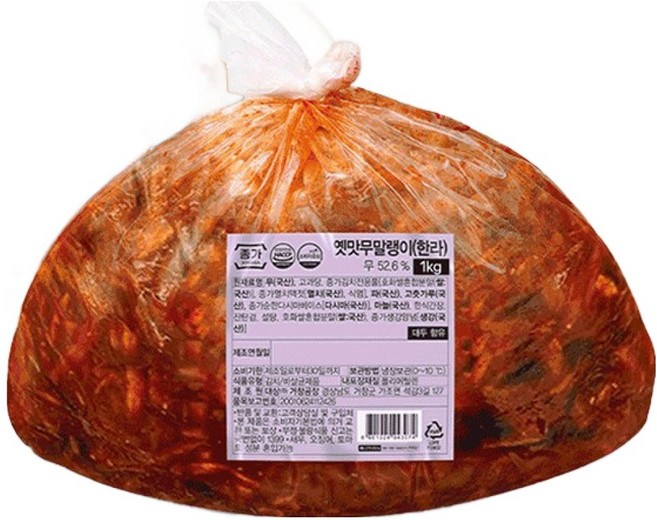 종가집 옛맛 국산 무말랭이 한라 1kg [냉장포장], 1개