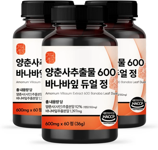 자연새긴 양춘사추출물 바나바잎 듀얼 정 식약처 HACCP 인증시설, 3개, 60정 - 쿠팡