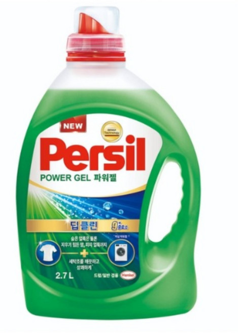 [ 고농축 9중효소 세탁세제 ] 퍼실 파워젤 딥클린 플러스 액상세제 듀얼 일반 드럼 겸용 본품, 2개, 2.7L