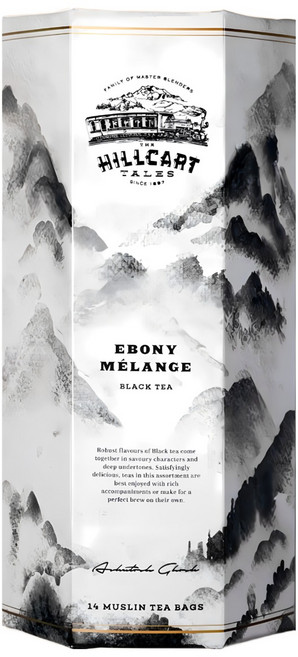 힐카트 테일즈 에보니 멜란지 홍차7종 세트 14 모슬린 티백 홍차 블랜딩차 선물, 1개, 14개