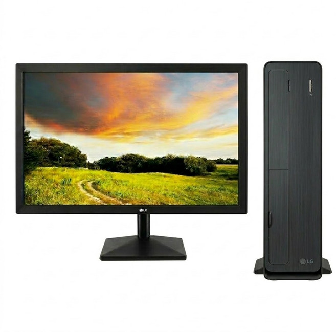LG 6세대 컴퓨터 + 24인치 모니터세트 가정용 업무용 인강용 엑셀용 학원용, Z80GV-i5 10400, 윈도우 11 프로, 256GB, 8GB, 블랙