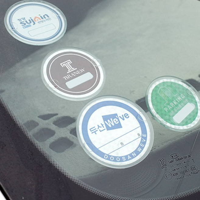 반디 원형 아파트 주차스티커홀더 투명 주차스티커부착판, 소형(65mm), 1개