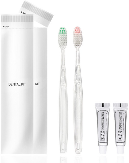 디케이 여행용 호텔용 일회용 프리미엄 JJ 칫솔치약 세트(원터치포장) 100개입, 100세트