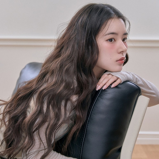 핑크에이지 라이트반가발) 히피펌 다프네 (55cm), BC2#내추럴블랙, 1개