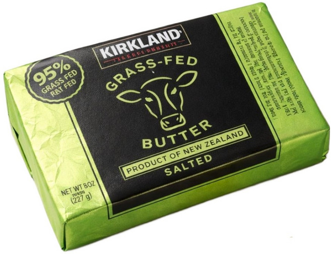 Kirkland Grass-Fed Salted Butter 커클랜드 목초 가염 버터, 227g, 2개