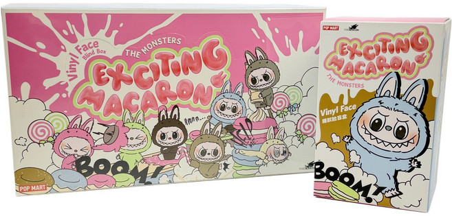 [팝마트 정품] 라부부 테이스티 마카롱 페이스 LABUBU EXCITING MACARON 인형 시리즈 미개봉 랜덤박스 1box, 1박스