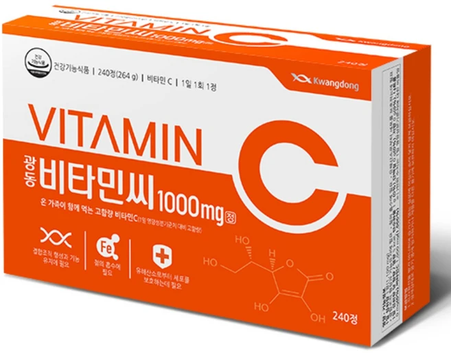 광동제약 비타민C 1000mg 8개월분, 240정, 1개 - 쿠팡