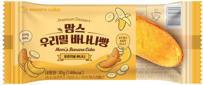 맘스케이크 바나나빵 오리지널, 30개, 30g