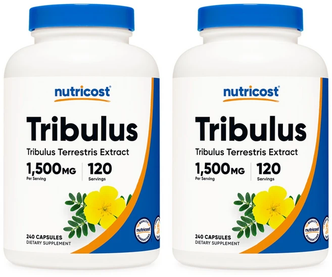 Nutricost Tribulus Terrestris 뉴트리코스트 트리뷸러스 테레스트리스 1500mg 240캡슐 2팩, 240정, 2개 - 쿠팡