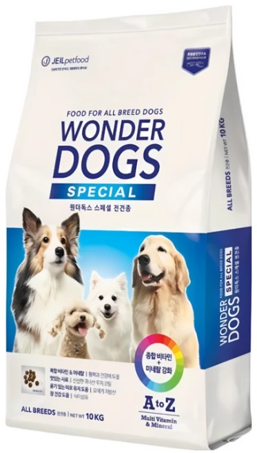 원더독스 우지 스페셜 반려견 사료, 4개, 10kg - 쿠팡