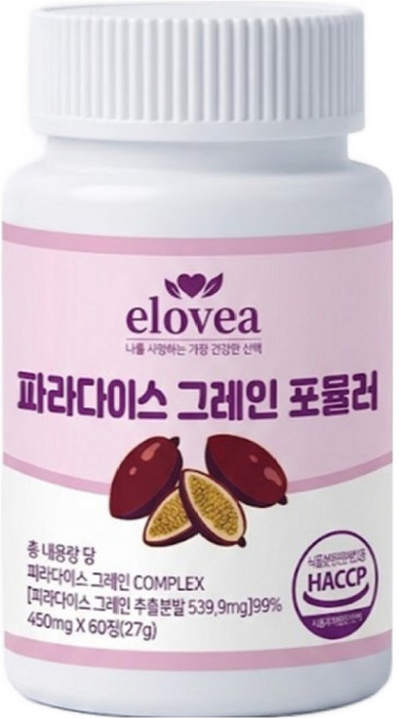 엘로비아 파라다이스 그레인 포뮬러 정품, 6개, 60정