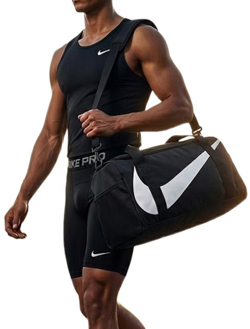 [백화점 정품] 나이키 더플백 헬스 축구 운동 가방 크로스백, 1개, 블랙(검정)