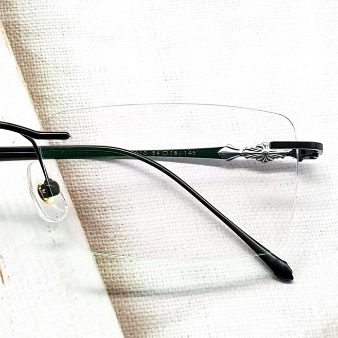 [당일발송] EYES ONE ALL 티타늄 무테안경 블루라이트 차단 안경 남자 여자 가벼운 안경테