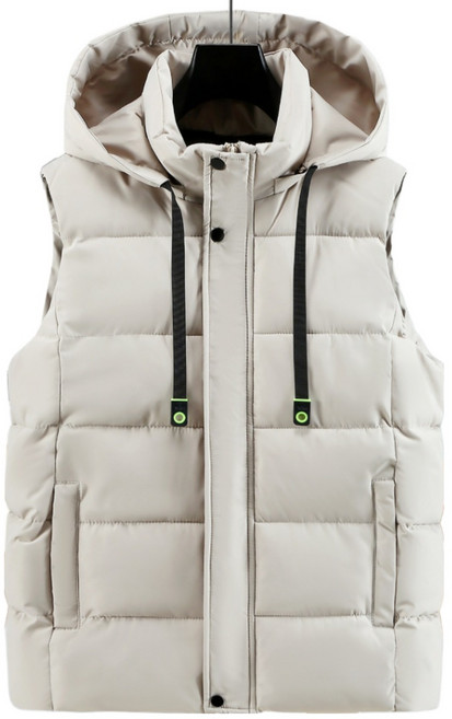 MLXF 가을 겨울 트렌드 남성용 보온 베스트 남녀 동일 기종으로 두꺼움 방한 보온 민소매 아우터 편안한 캐주얼 아우터 야외활동에 적합합니다