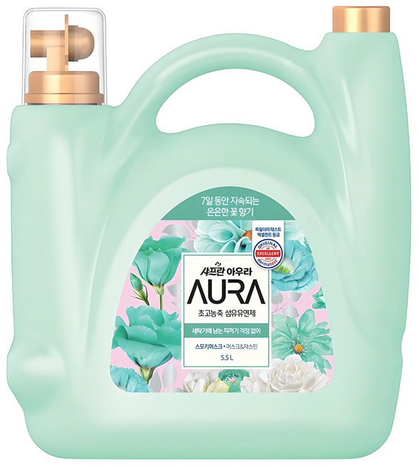 아우라 섬유유연제 스모키머스크 자스민 향 본품, 5.5L, 1개