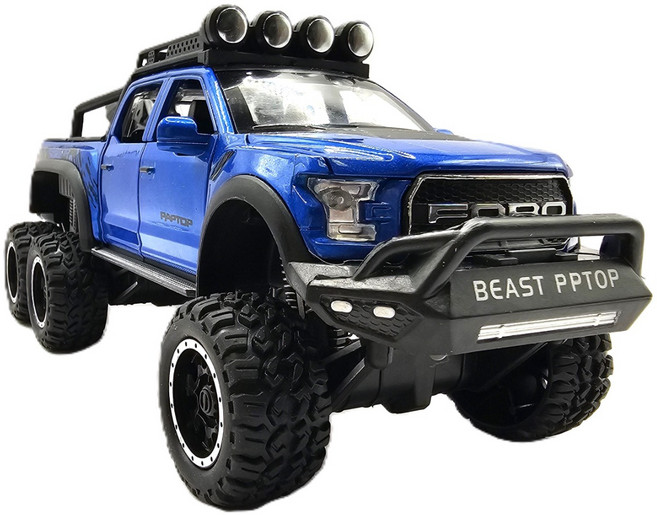 포드 비스트 랩터 오프로드 1:24다이캐스트 미니카, 블루, 1개