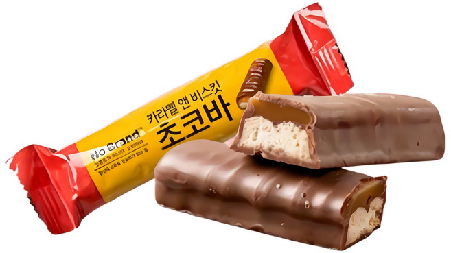 스낵큐 노브랜드 초코바, 32개, 카라멜앤비스킷