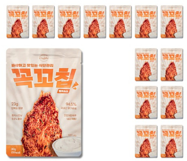 단슐랭 꼭꼬칩 랜치소스맛, 30g, 14개
