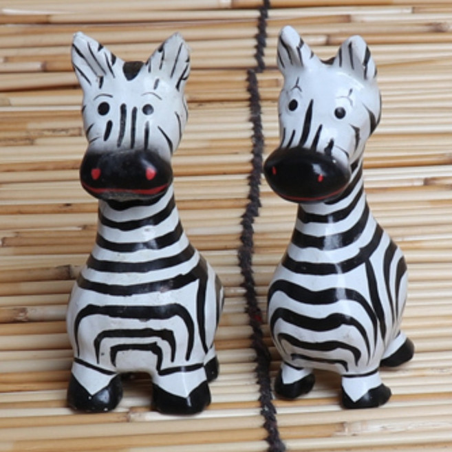 발리 얼룩말 장식소품 1호 (2p) 인테리어소품 나무인형