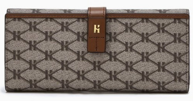 헤지스 헤리아토 시그니처 패턴 여성 장지갑 (선물포장)