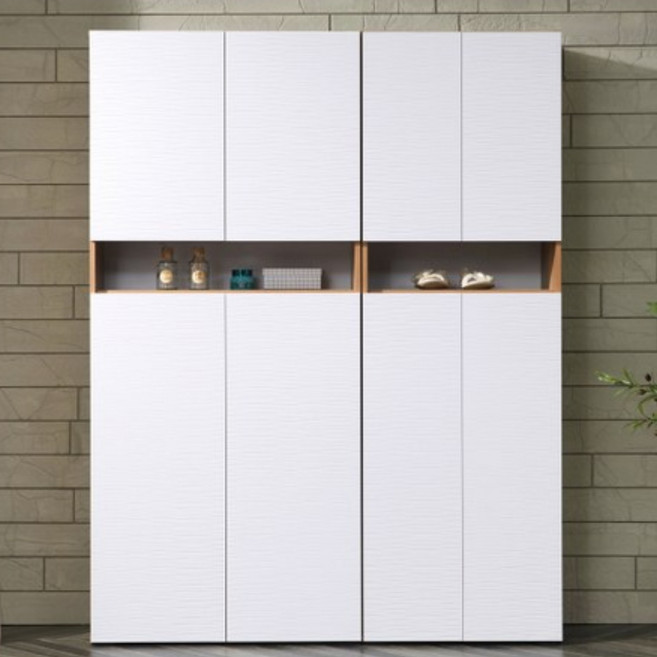 하이델 문있는 인테리어 현관 신발장 600 800, 04. 800대(문짝형), 02. 오크 화이트, 03. 오크