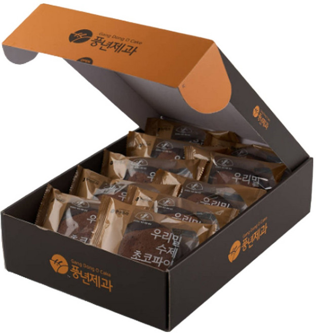 [전주풍년제과] 우리밀 수제 전주 초코파이 간식 답례품 선물세트, 100g, 10개