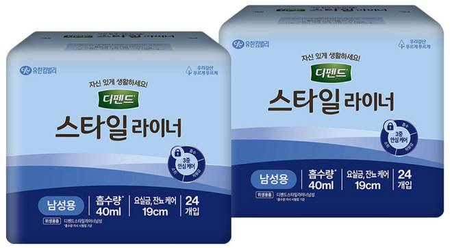 디펜드 스타일 남성용 라이너, FREE(onesize), 24개입, 6개