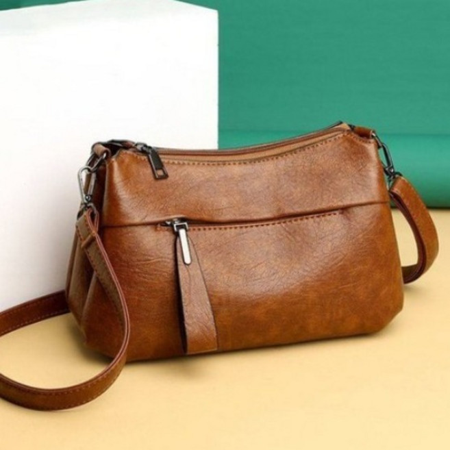 소프트한 가죽 느낌의 여성용 가방 트렌디한 중년맘백 심플한 여성용 숄더겸 크로스 레이어드 수납백 가방 여성 가방 여성 크로스백 여행용 가방 여성 가죽 크로스백 여행가방 여성 가죽