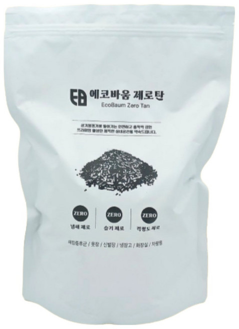 에코바움 활성탄 새집증후군 냄새제거 탈취제 + 미니삽 용기 망사주머니, 500g, 2개