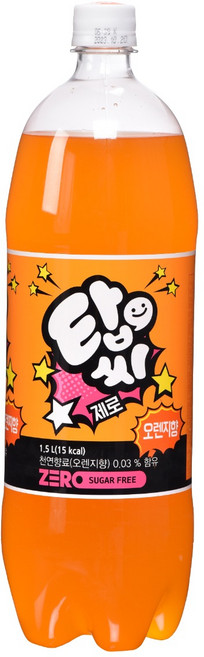 탑씨 제로 오렌지 탄산음료, 1.5L, 12개