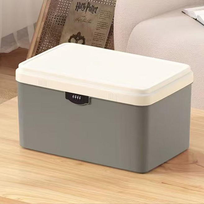 거와스 가정용 빅사이즈 비밀번호 보관 수납함, 대형, 그레이