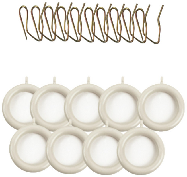 리빙메이드 커튼링 45mm 화이트, 21개, 황동