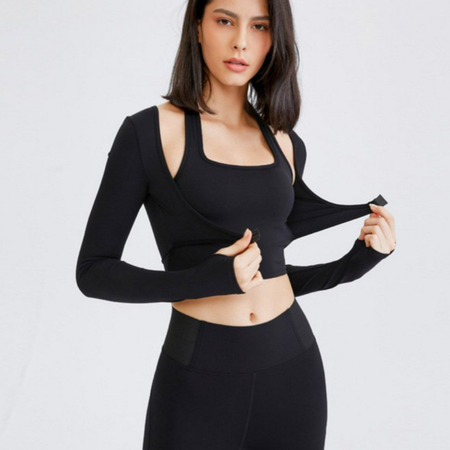 하베스 워너비 요가 필라테스 상의 브라탑패드 포함