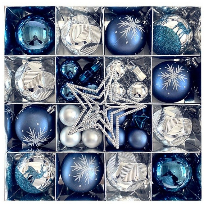 크리스마스 장식볼 세트 SDJ1888, 1개, D