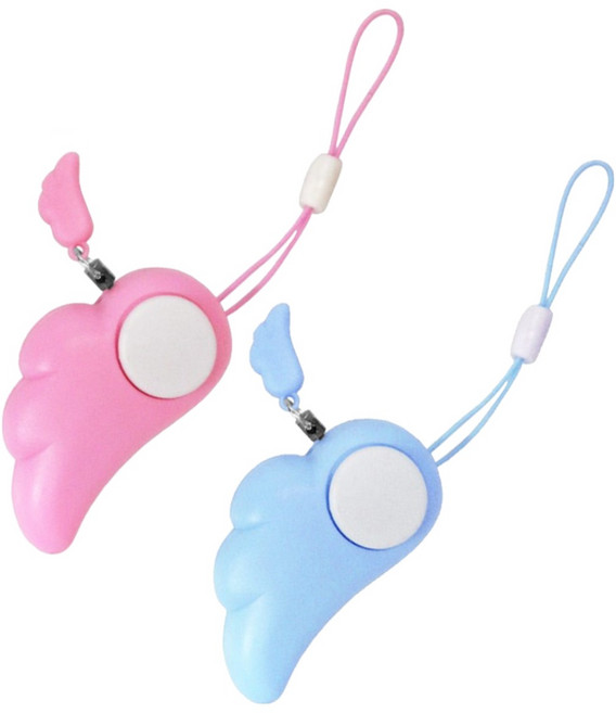 앤젤 천사 날개 호신 경보기 경보벨, 1세트, 혼합(블루1개+핑크1개)
