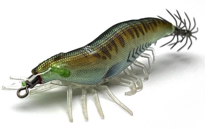 FST 25년 우마이 리얼 새우에기 60mm 전체uv+야광 애기 축광 실리콘 다리 완벽수평 침강 쉬림프 에기 갑오징어 쭈꾸미 한치에기, 1개, 5g, 10번 AJ