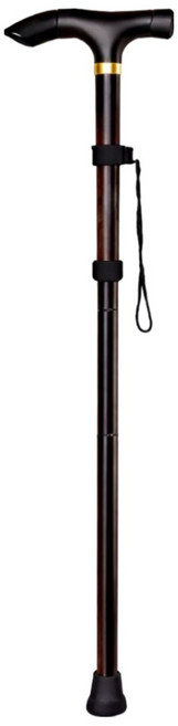 캔우드 초경량 접이식 어르신 미끄럼방지 지팡이, 블랙, 1개