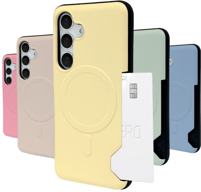 [16컬러] 이케미 갤럭시S25시리즈 전용 컬러풀 맥세이프 카드2장수납 휴대폰 케이스