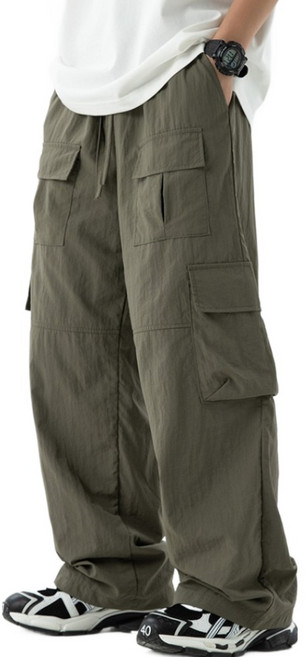 코디코치 호랑 팬츠 더블 빅포켓 데일리 트레이닝 카고 와이드 밴딩 바지