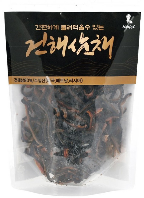배마마 수입산 건해삼채 마른해삼 말린해삼 식자재 100g 200g 2종, 1개